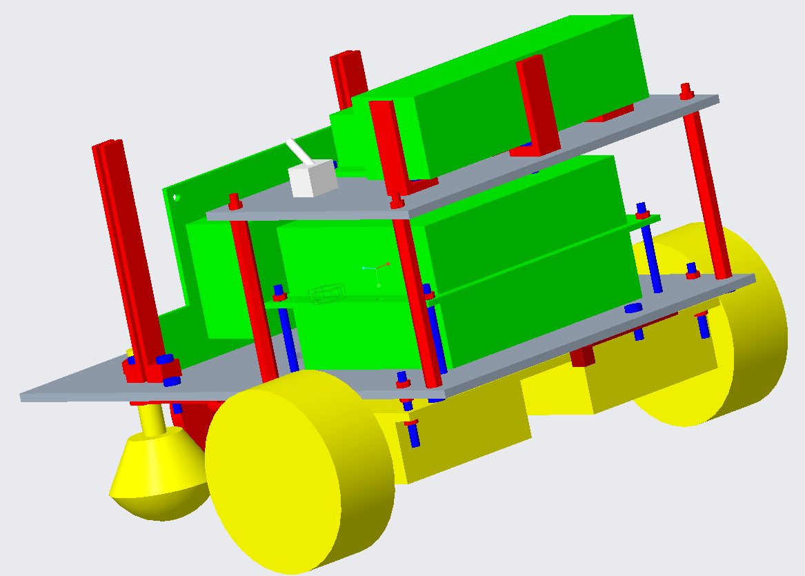 Vue arrière de la modélisation du robot